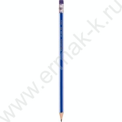 Карандаш ч/гр c ластиком HB "GX-100", заточен. /синий | Фото 1