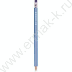 Карандаш ч/гр c ластиком HB "GX-100", заточен. /синий | Фото 2