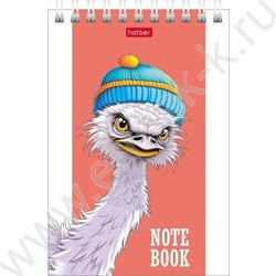 Блокнот  60л А6 спираль "Модные страусы" УФ-лак | Фото 1