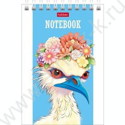 Блокнот  60л А6 спираль "Модные страусы" УФ-лак | Фото 2