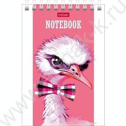 Блокнот  60л А6 спираль "Модные страусы" УФ-лак | Фото 4