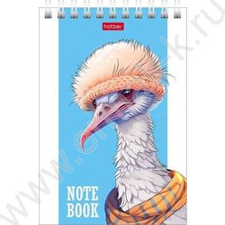 Блокнот  60л А6 спираль "Модные страусы" УФ-лак | Фото 6