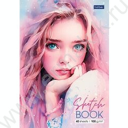 Скетчбук  40л А5 отрывная склейка/жесткая подложка "Нежность" без линовки 100г/к | Фото 1