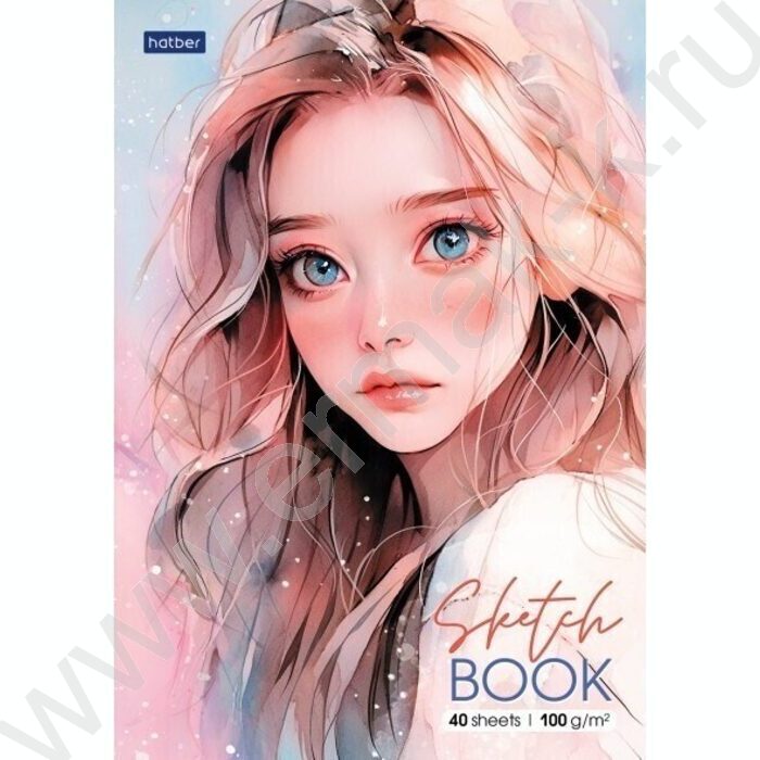 Скетчбук  40л А5 отрывная склейка/жесткая подложка "Нежность" без линовки 100г/к | Фото 2
