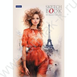 Скетчбук  40л А5 отрывная склейка/жесткая подложка "Незнакомки" без линовки 100г/к | Фото 2