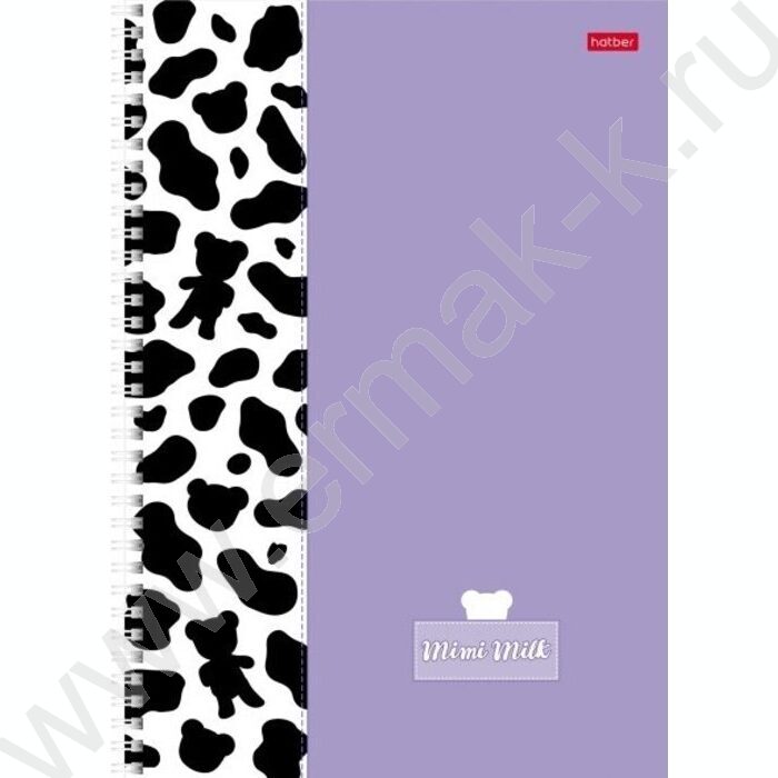 Тетрадь  96л А4 клетка/спираль/перфорация на отрыв "Mimimilk" /мат.лам./ 2вида | Фото 1