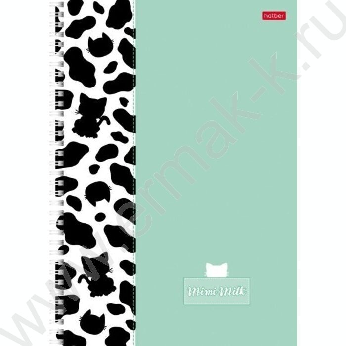 Тетрадь  96л А4 клетка/спираль/перфорация на отрыв "Mimimilk" /мат.лам./ 2вида | Фото 3