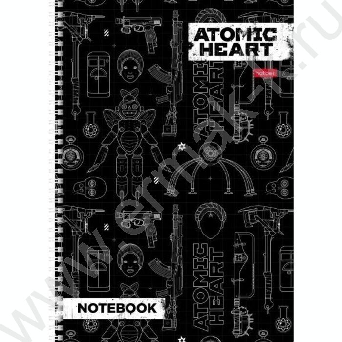Тетрадь  96л А4 клетка/спираль/перфорация на отрыв "Atomic Heart" 2вида | Фото 1