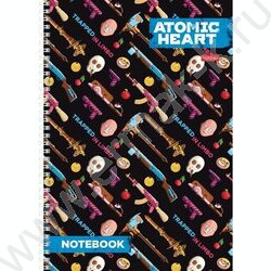 Тетрадь  96л А4 клетка/спираль/перфорация на отрыв "Atomic Heart" 2вида | Фото 3