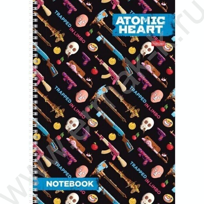 Тетрадь  96л А4 клетка/спираль/перфорация на отрыв "Atomic Heart" 2вида | Фото 3