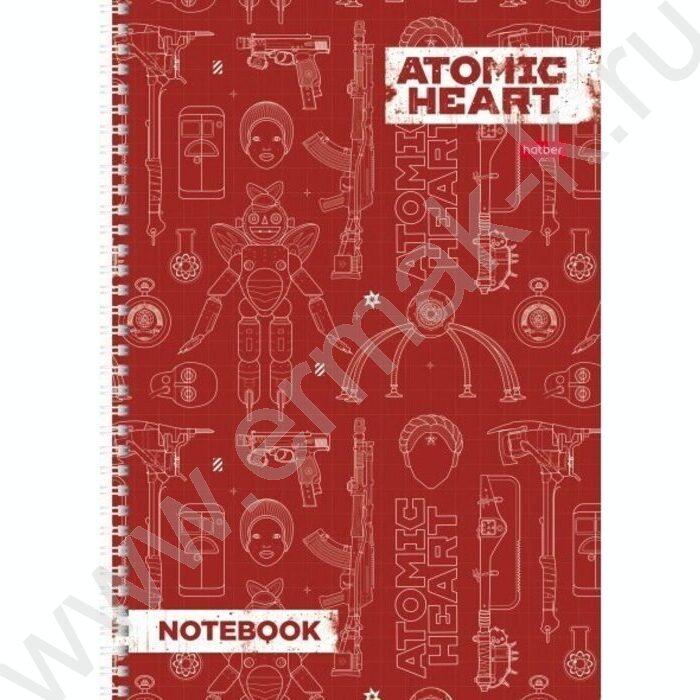 Тетрадь  96л А4 клетка/спираль/перфорация на отрыв "Atomic Heart" 2вида | Фото 4