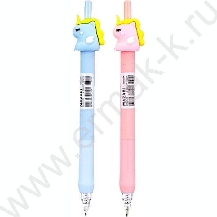 Ручка шар авт 0,7мм Единорожка синяя/корпус пл., сменный стержень 128 мм | Фото 1