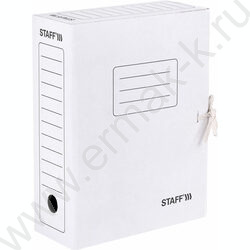 Папка архивная 100мм на завязках /микрогофрокартон /белая /2 завязки | Фото 3