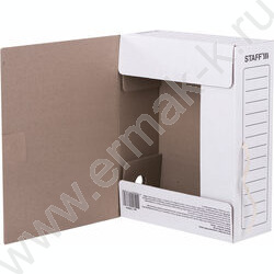 Папка архивная 100мм на завязках /микрогофрокартон /белая /2 завязки | Фото 6