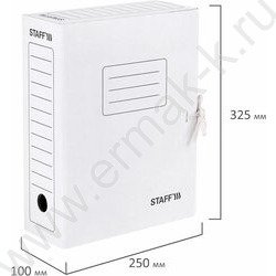 Папка архивная 100мм на завязках /микрогофрокартон /белая /2 завязки | Фото 9