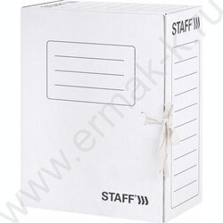 Папка архивная 150мм на завязках /микрогофрокартон /белая /2 завязки | Фото 1