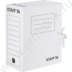 Папка архивная 150мм на завязках /микрогофрокартон /белая /2 завязки | Фото 3