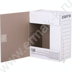 Папка архивная 150мм на завязках /микрогофрокартон /белая /2 завязки | Фото 5