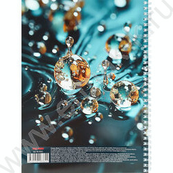 Тетрадь  96л А4 клетка/спираль "Капли в макро" /твин-лак/ | Фото 3