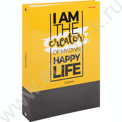 Тетрадь  80л клетка/кольца "Надпись на желто-сером" | Фото 3