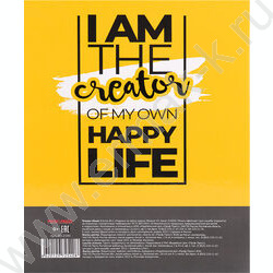 Тетрадь  80л клетка/кольца "Надпись на желто-сером" | Фото 5