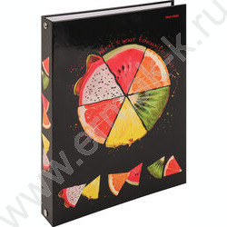 Тетрадь  80л клетка/кольца "Фруктовый коллаж" | Фото 3