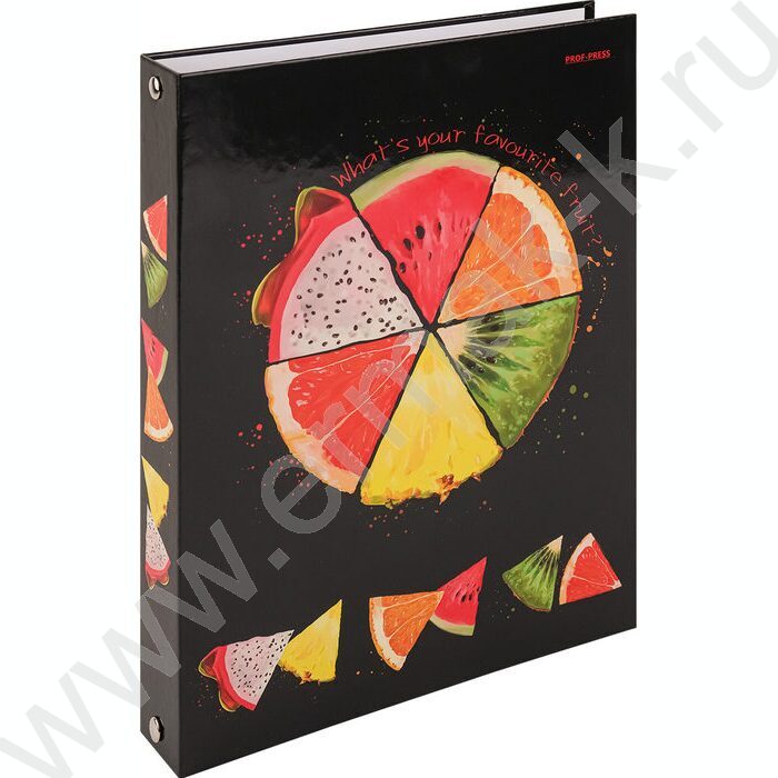 Тетрадь  80л клетка/кольца "Фруктовый коллаж" | Фото 3