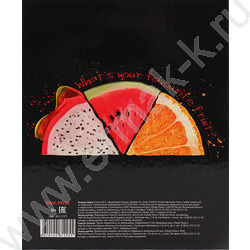 Тетрадь  80л клетка/кольца "Фруктовый коллаж" | Фото 5