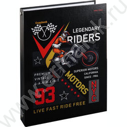 Тетрадь  80л клетка/кольца "Легенды мотокросса" /глянец/лен/ | Фото 2