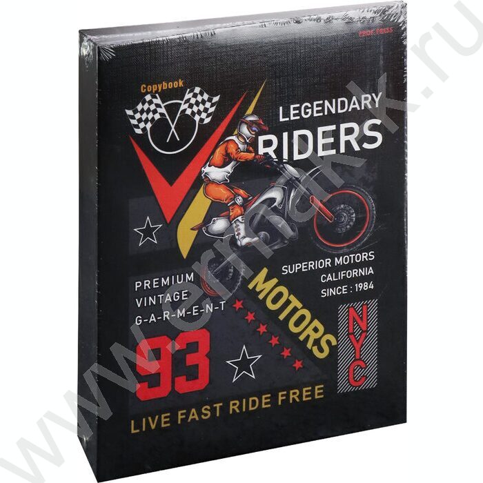 Тетрадь  80л клетка/кольца "Легенды мотокросса" /глянец/лен/ | Фото 7
