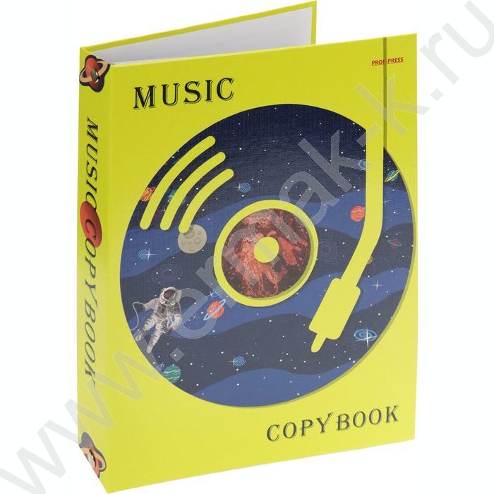 Тетрадь  80л клетка/кольца "Музыка космоса" /глянец/лен/ | Фото 2