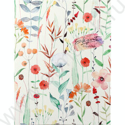 Тетрадь  80л клетка/кольца "Нежные цветы-10" /глянец/лен/ | Фото 1