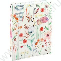 Тетрадь  80л клетка/кольца "Нежные цветы-10" /глянец/лен/ | Фото 2
