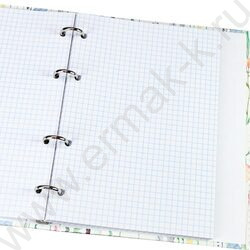 Тетрадь  80л клетка/кольца "Нежные цветы-10" /глянец/лен/ | Фото 3