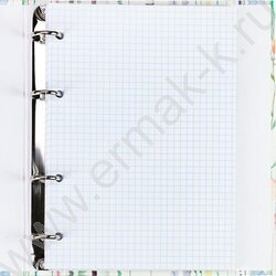 Тетрадь  80л клетка/кольца "Нежные цветы-10" /глянец/лен/ | Фото 4