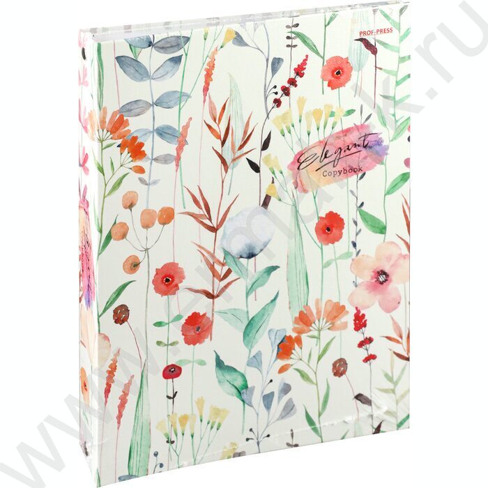 Тетрадь  80л клетка/кольца "Нежные цветы-10" /глянец/лен/ | Фото 8