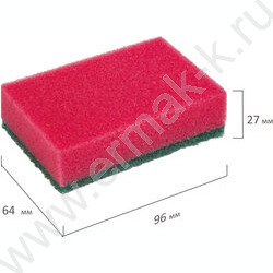 Губка для мытья посуды "MAXI" /2,7*9,6*6,4см  10шт/уп | Фото 6