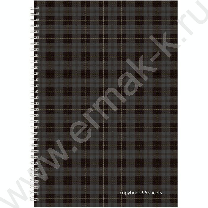 Тетрадь  96л А4 клетка/спираль "Шотландка" 3вида | Фото 3