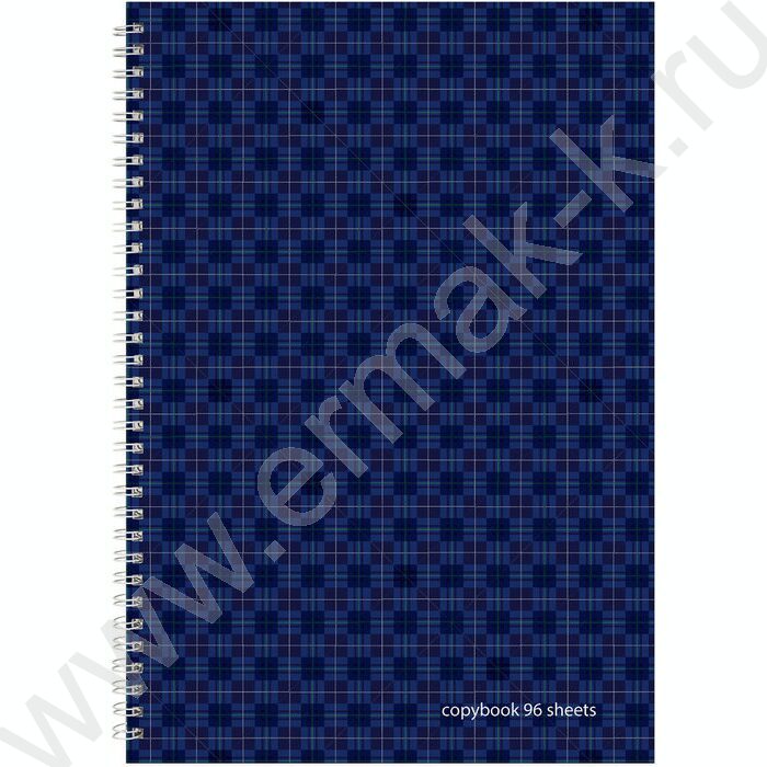 Тетрадь  96л А4 клетка/спираль "Шотландка" 3вида | Фото 4