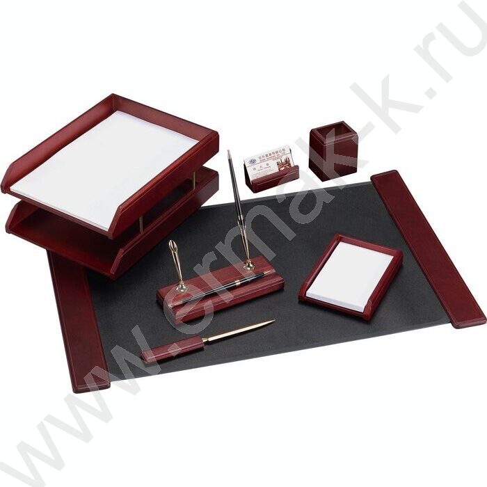 Набор наст./красное дерево  /7предметов/ дерево бордовый/черный | Фото 1