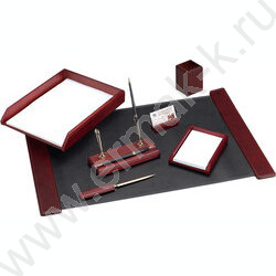 Набор наст./красное дерево  /7предметов/ дерево бордовый/черный | Фото 1