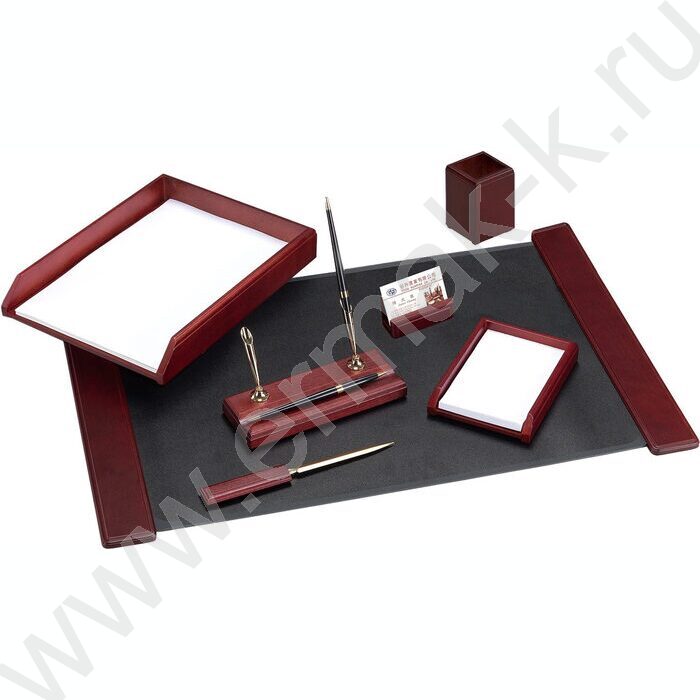 Набор наст./красное дерево  /7предметов/ дерево бордовый/черный | Фото 1