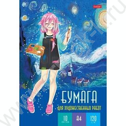 Папка д/рисования и художественных работ А4 10л 120г/м² "Аниме_художница" | Фото 1