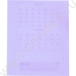 Тетрадь  18л линейка с пластиковой обложкой "Фиолетовая" | Фото 2