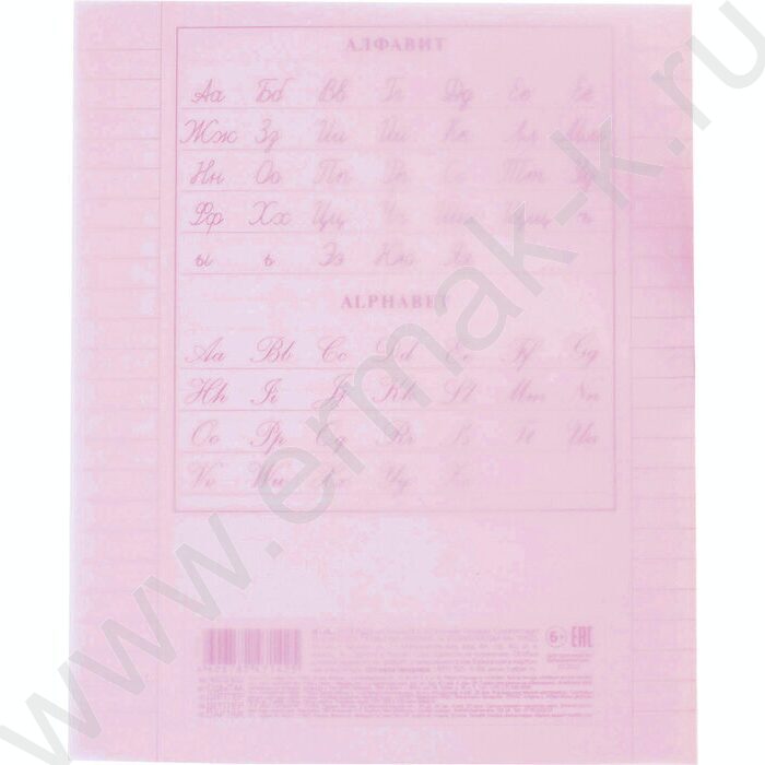 Тетрадь  18л линейка с пластиковой обложкой "Розовая" | Фото 2