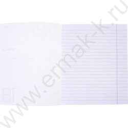 Тетрадь  18л линейка с пластиковой обложкой "Розовая" | Фото 4