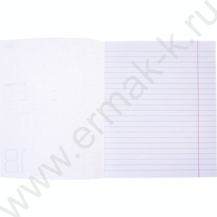 Тетрадь  18л линейка с пластиковой обложкой "Розовая" | Фото 4