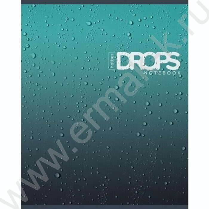 Тетрадь  80л клетка "Drops" /глянц. ламин. /5видов | Фото 2