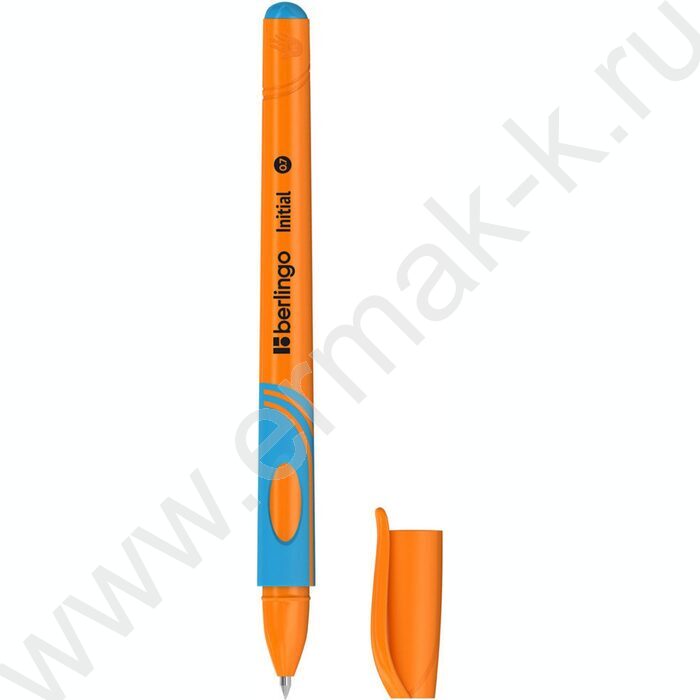 Ручка шар "Initial" 0,7мм светло-синяя /трехгран. корпус /резин. грип /д. правшей | Фото 1