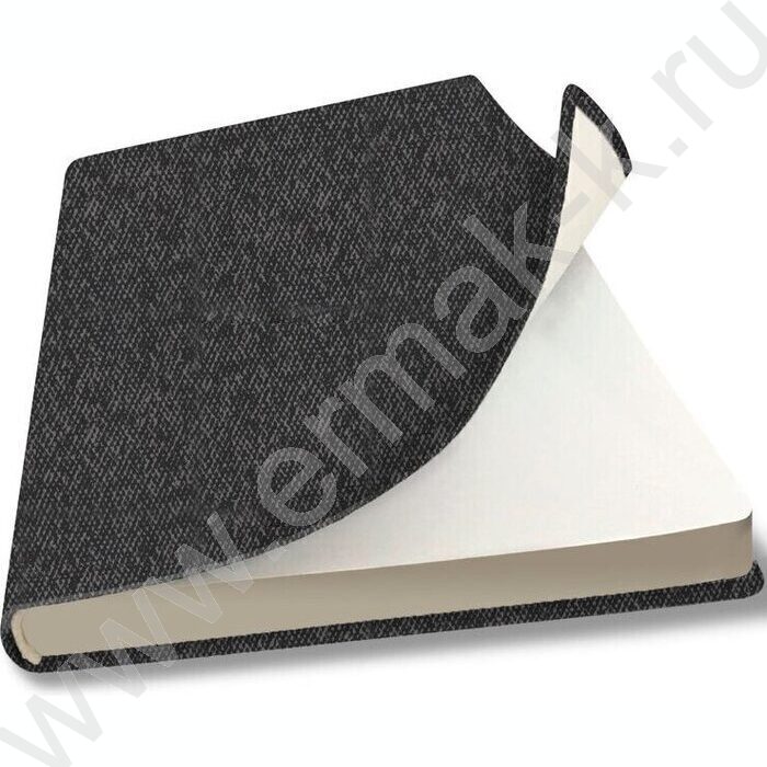 Ежедневник н/дат А5 128л Jeans FLEX черный /закругл.углы /карта мира | Фото 1